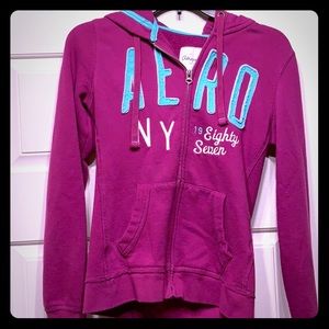 Aeropostale zipper front hooded jacket